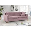 Home Square 2-Piece Furniture Set with Velvet Accent Chair and Sofa in Pink