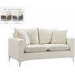Home Square 2-Piece Furniture Set with Velvet Loveseat & Chair in Cream