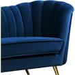 Home Square 2-Piece Set with Velvet Accent Chair & Sofa in Navy and Gold
