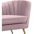 Home Square 2-Piece Set with Velvet Accent Chair & Sofa in Pink and Gold