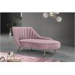 Home Square 3-Piece Set with Velvet Accent Chair Chaise & Sofa in Pink and Gold