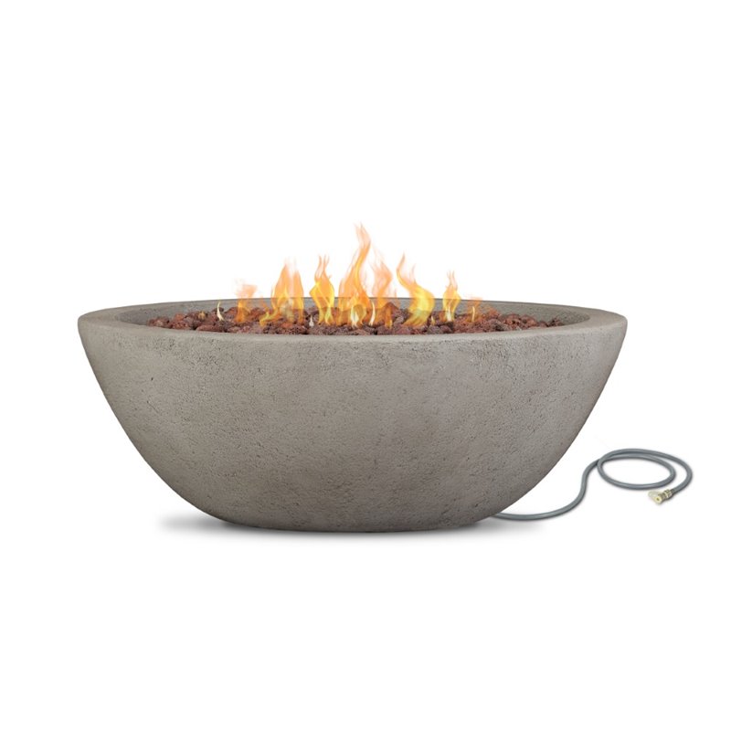 Home Square 2-Piece Set with Propane Fire Bowl and Tank Cover in Glacier Gray