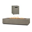 Home Square 2-Piece Set with LP Fire Table with Gas Conversion Kit & Tank Cover