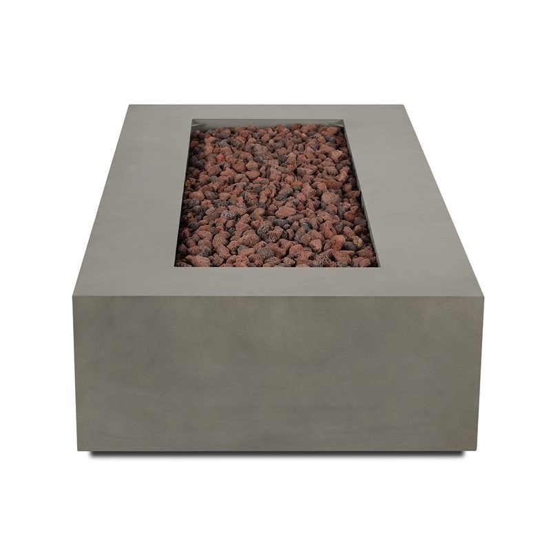 Home Square 2-Piece Set with LP Fire Table with Gas Conversion Kit & Tank Cover