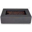 Home Square 2-Piece Set with Fire Table with Conversion Kit & Tank Cover