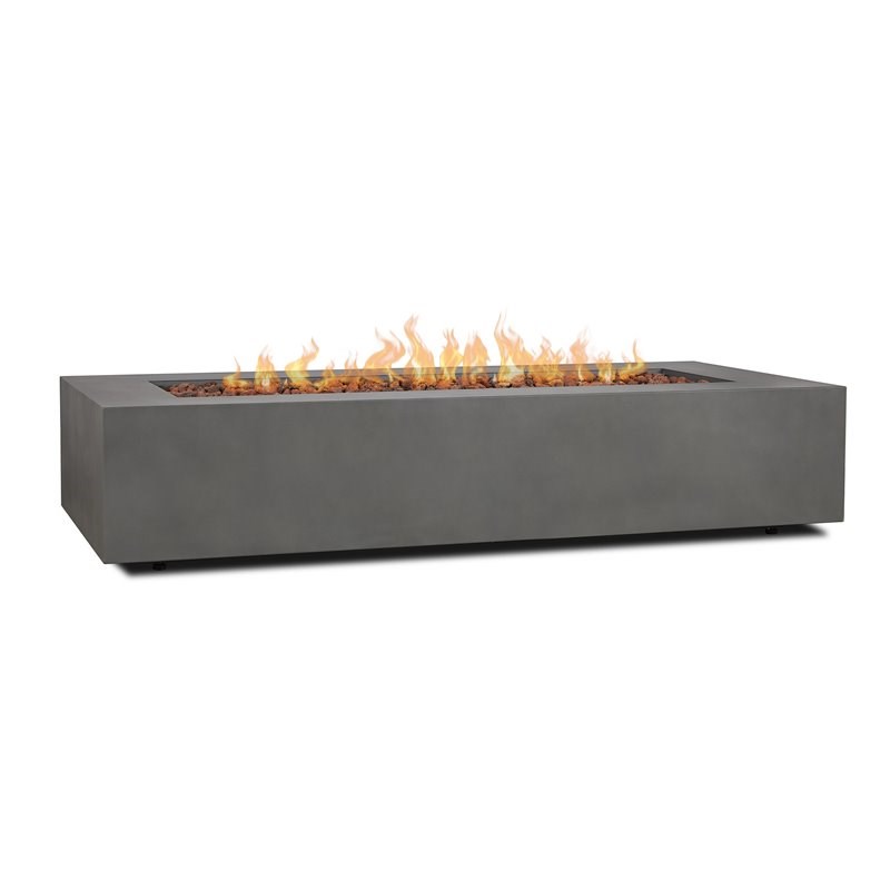 Home Square 2-Piece Set with Fire Table with Gas Conversion Kit & Tank Cover