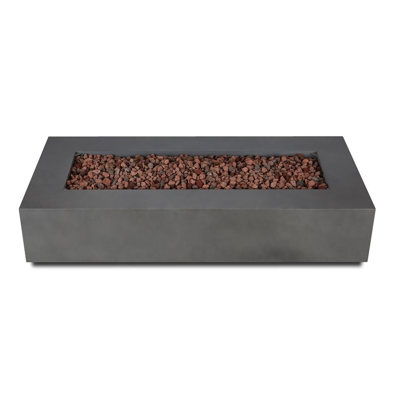 Home Square 2-Piece Set with Fire Table with Gas Conversion Kit & Tank Cover