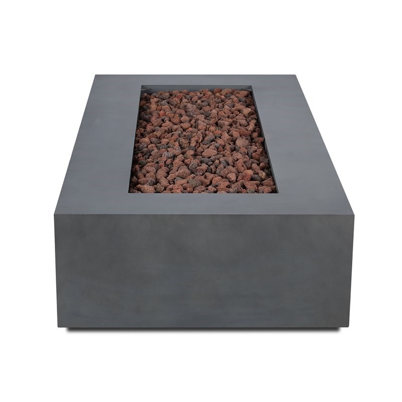 Home Square 2-Piece Set with Fire Table with Gas Conversion Kit & Tank Cover