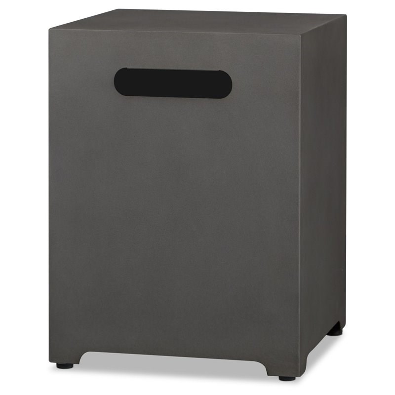 Home Square 2-Piece Set with Small Propane Fire Table & Tank Cover in Slate