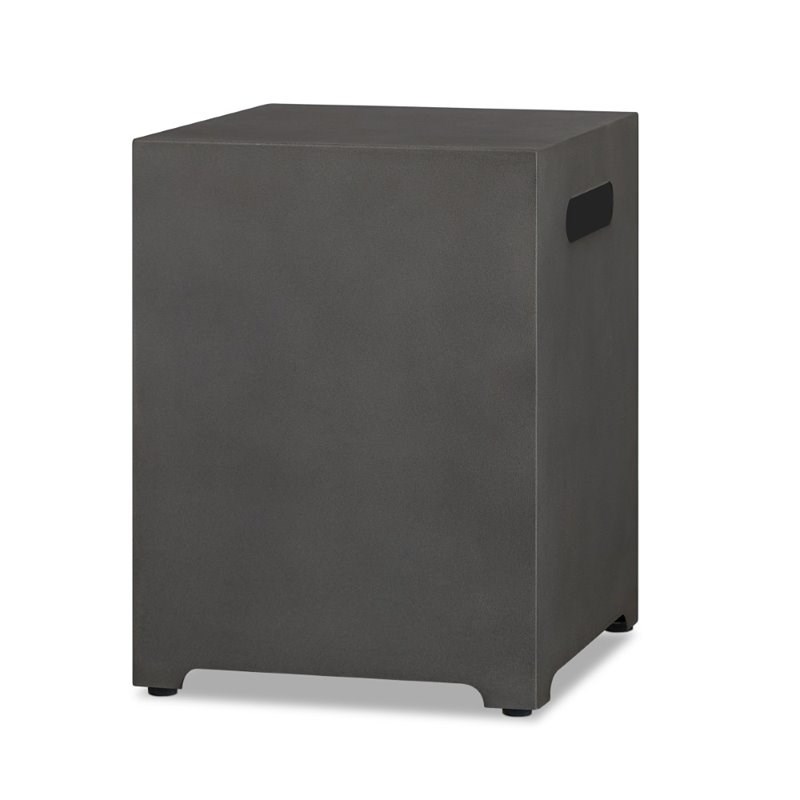 Home Square 2-Piece Set with Small Propane Fire Table & Tank Cover in Slate