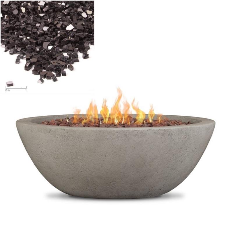 Home Square 2-Piece Set with Propane Fire Bowl and Fire Glass