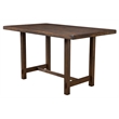 Home Square 5 Piece Set with Pub Height Wood Dining Table and 4 Dining Chairs
