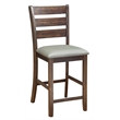 Home Square 5 Piece Set with Pub Height Wood Dining Table and 4 Dining Chairs