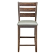 Home Square 5 Piece Set with Pub Height Wood Dining Table and 4 Dining Chairs