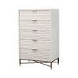 Home Square 2 Piece Furniture Set with 3-Drawer Accent Chest and 5-Drawer Chest