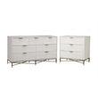 Home Square 2 Piece Furniture Set with 3-Drawer Accent Chest and 7-Drawer Chest