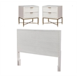 Home Square 3 Piece Set with 2 Nightstands & California King Wood Headboard