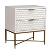 Home Square 4 Piece Set with Nightstand Standard King Headboard & Accent Chest