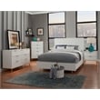 Home Square 4 Piece Set with Nightstand Standard King Headboard & Accent Chest