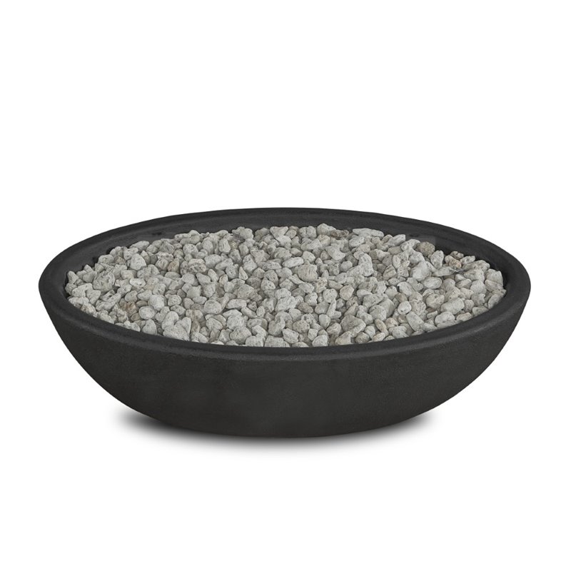 Home Square 2-Piece Set with Oval Propane Fire Bowl and Fire Glass