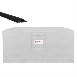 Home Square 2-Piece Set with 37&quot Square Fire Pit Protective Cover & Hose Cover