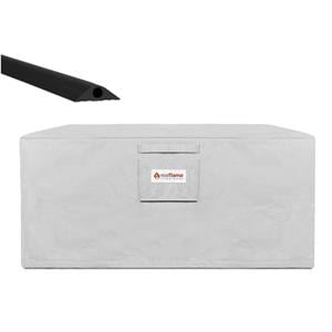 Home Square 2-Piece Set with 51&quot Fire Pit Protective Polyester Cover Hose Cover