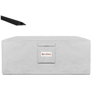 Home Square 2-Piece Set with 40&quot Square Fire Pit Protective Cover & Hose Cover