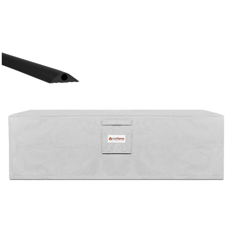 Home Square 2-Piece Set with Small Fire Table Protective Cover & Hose Cover