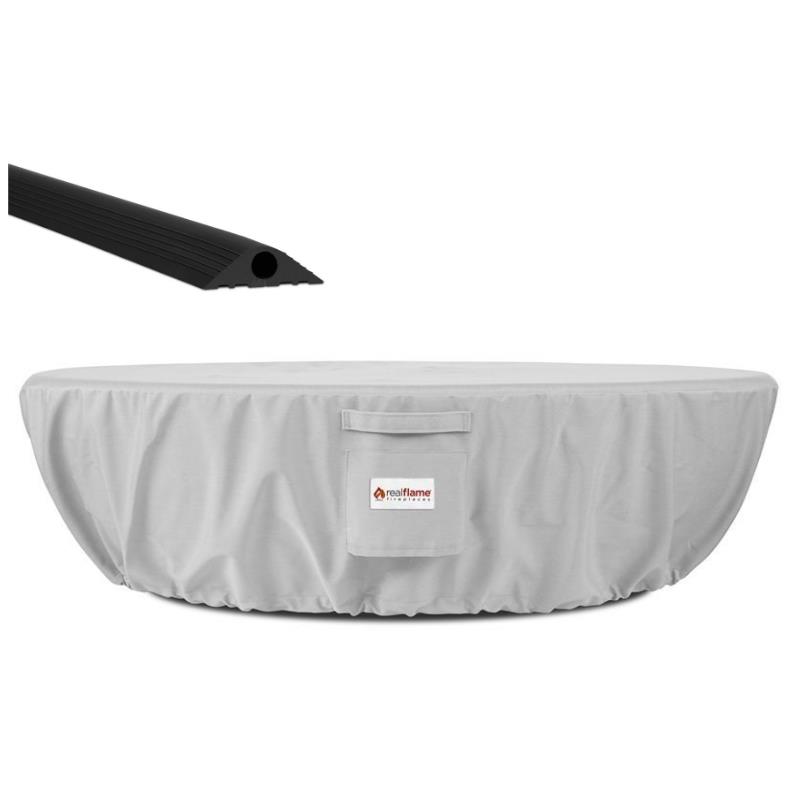 Home Square 2-Piece Set with Oval Protective Fire Bowl Cover & Hose Cover