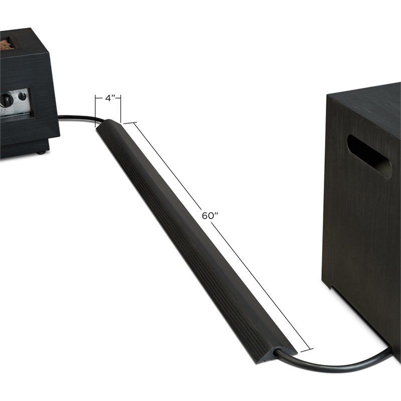 Home Square 2-Piece Set with Large Fire Table Protective Cover & Hose Cover