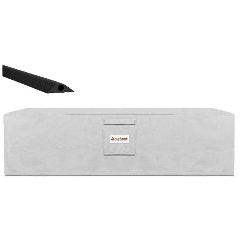 Home Square 2-Piece Set with Large Fire Table Protective Cover & Hose Cover