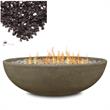 Home Square 2-Piece Set with Oval Propane Fire Bowl and Hose Cover