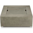 Home Square 2-Piece Set with Fire Table with Conversion Kit & Glass