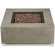 Home Square 2-Piece Set with Fire Table with Conversion Kit & Glass