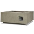Home Square 2-Piece Set with Fire Table with Conversion Kit & Glass
