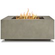 Home Square 2-Piece Set with Fire Table with Conversion Kit & Glass