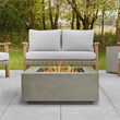 Home Square 2-Piece Set with Fire Table with Conversion Kit & Glass