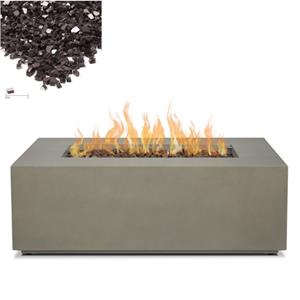 home square 2-piece set with small fire table with conversion kit & fire glass