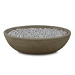 Home Square 2-Piece Set with Oval Propane Fire Bowl and Fire Glass