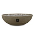 Home Square 2-Piece Set with Oval Propane Fire Bowl and Fire Glass