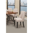 Home Square 4 Piece Set with Dining Table Parson Dining Chairs and Dining Server