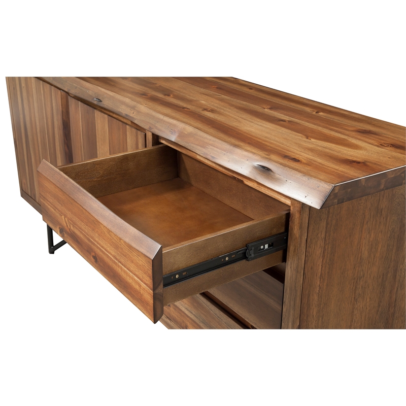 Home Square 4 Piece Set with Dining Table Parson Chairs Server and Bench