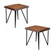 Home Square 2 Piece Furmiture Set with Wood End-Lamp Table in Light Walnut