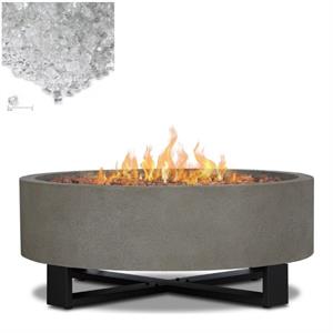 home square 2-piece set with fire bowl for outdoors and fire glass