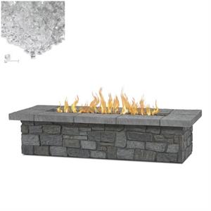 home square 2-piece set with large fire table with conversion kit fire glass