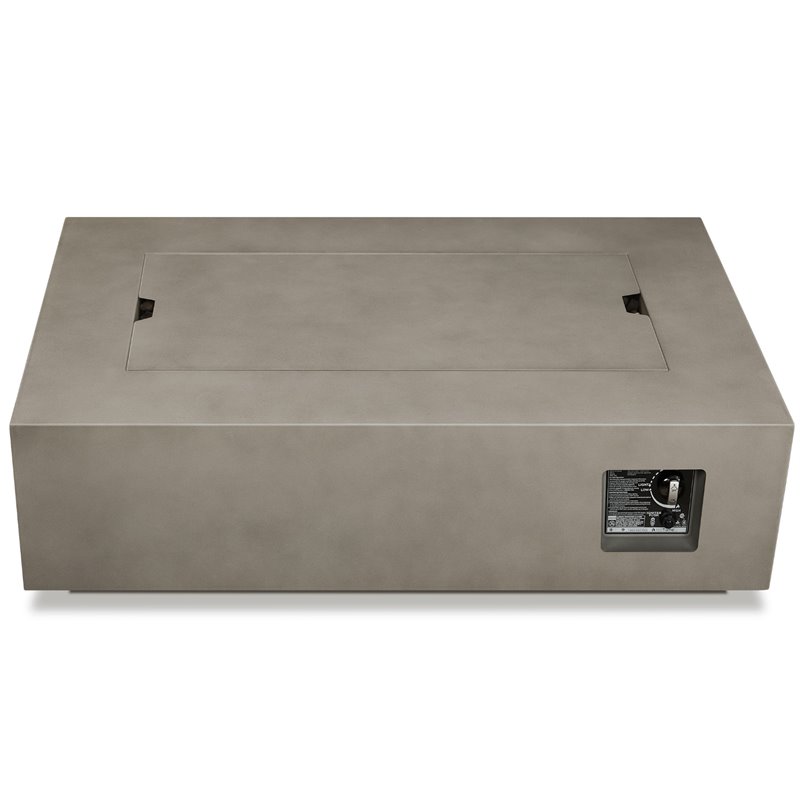 Home Square 2-Piece Set with Large Propane Fire Table & Fire Glass