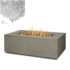 home square 2-piece set with small propane fire table & fire glass