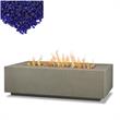 Home Square 2-Piece Set with Large Propane Fire Table Fire Glass