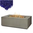 Home Square 2-Piece Set with Small Propane Fire Table Fire Glass