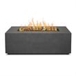 Home Square 2-Piece Set with Small Fire Table & Fire Glass in Slate/Cobalt Blue